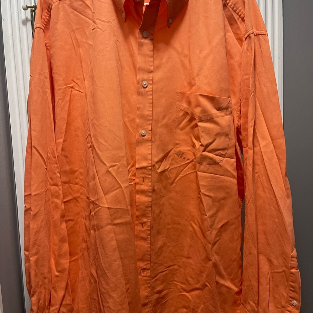Talbots Men's Vibrant Orange Shirt